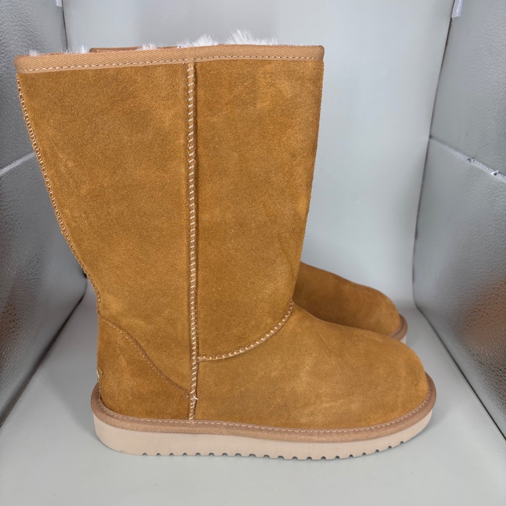 Koolaburra by UGG Victoria‎ Tall Chestnut Suede Boots 1017089 Mens 7W Wide Width